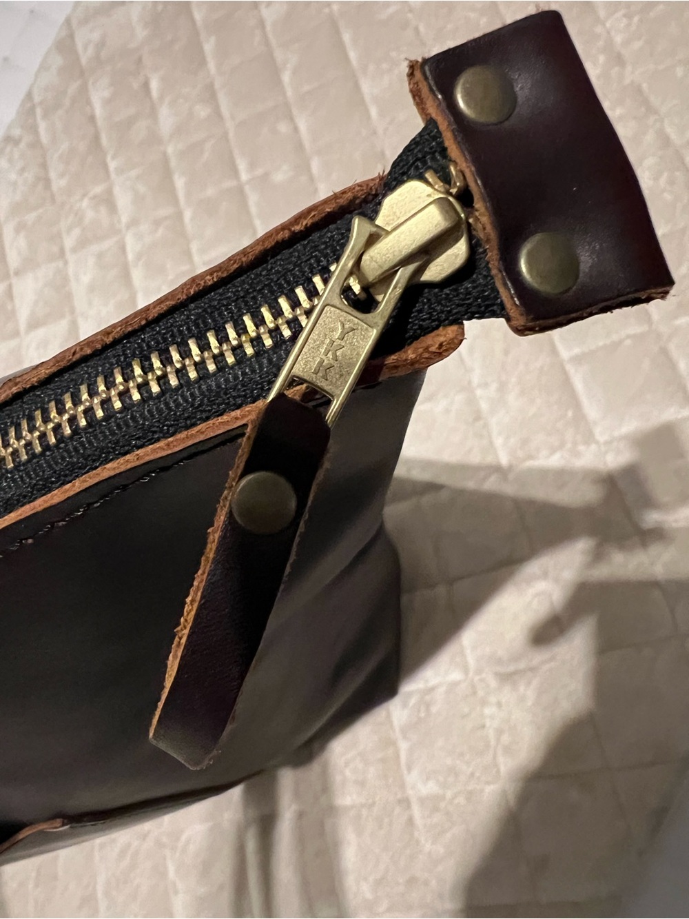 Classic Dark Brown Leather Tote Bag - Picture 6 of 8